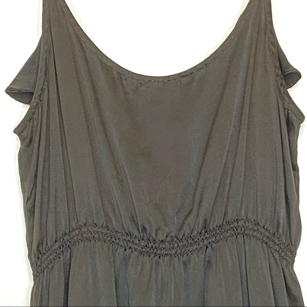 Velvet Heart Black Silk Ruffled Midi Chemise or Dress size Small - Picture 8 of 11